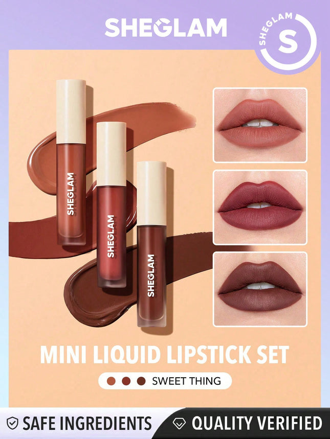 SHEGLAM Matte Allure Mini Liquid Lipstick Set - Sweet Thing
