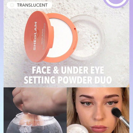 SHEGLAM Insta-Ready Face & Under Eye Setting Powder Duo-Translucent