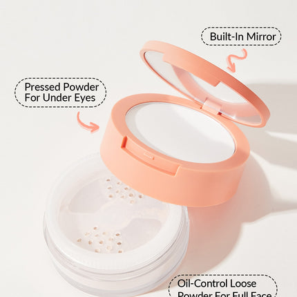 SHEGLAM Insta-Ready Face & Under Eye Setting Powder Duo-Translucent