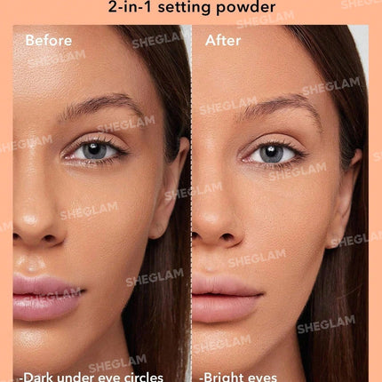 SHEGLAM Insta-Ready Face & Under Eye Setting Powder Duo-Translucent