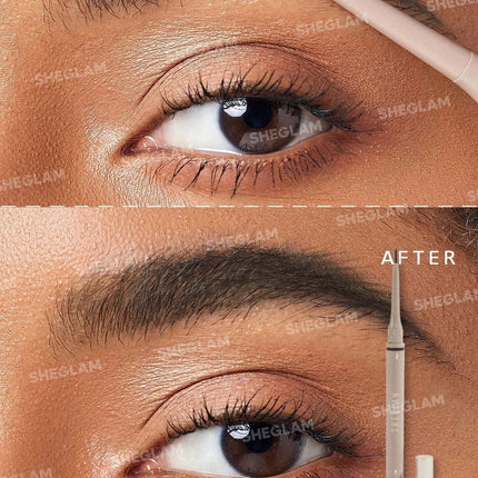 SHEGLAM Brows On Demand 2-In-1 Brow Pencil - Espresso  Waterproof Liquid Eyebrow Pen