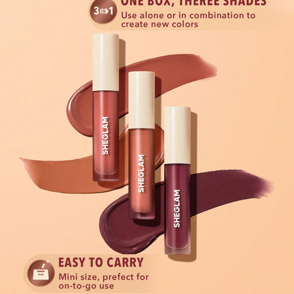 SHEGLAM Matte Allure Mini Liquid Lipstick Set - Feel Real