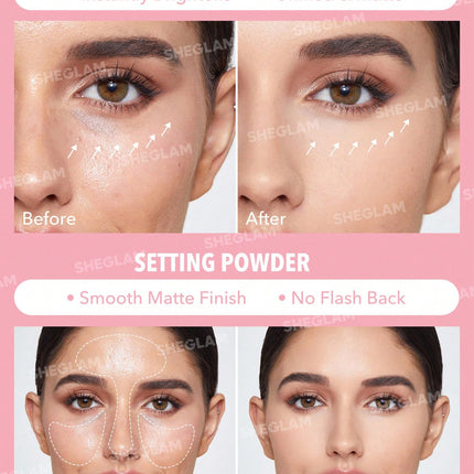 SHEGLAM Insta-Ready Face & Under Eye Setting Powder Duo-Bubblegum