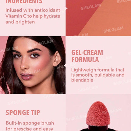 She Glam Color Bloom Liquid Blush Matte Finish Love Cake