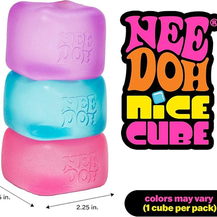 NeeDoh Nice Cube, Sensory Squeeze Toy with Super Solid Squish
