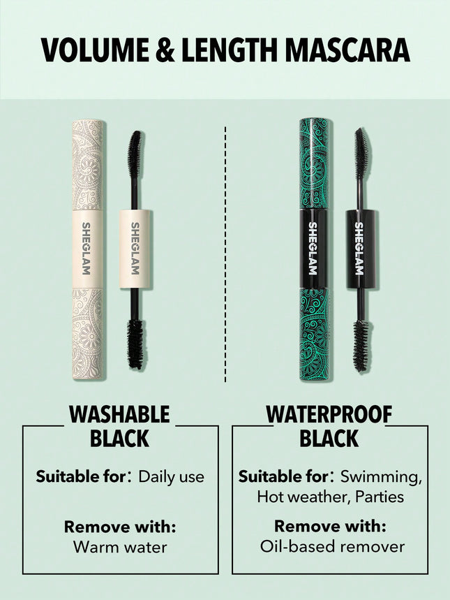 SHEGLAM All-In-One Volume & Length Mascara 2 In 1 Waterproof