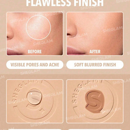SHEGLAM Skin-Focus High Coverage Powder Foundation-Nude