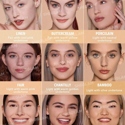 SHEGLAM Skin-Focus High Coverage Powder Foundation-Nude