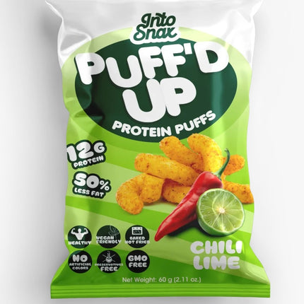 INTO SNAX | Puff'd up Chip Protein Chilli Lime 60g