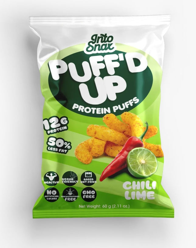 INTO SNAX | Puff'd up Chip Protein Chilli Lime 60g