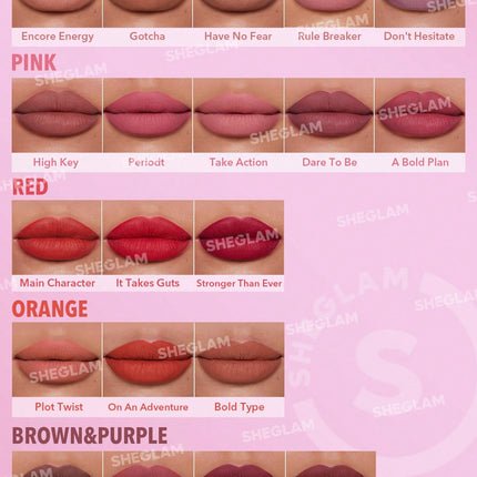 SHEGLAM Dynamatte Boom Long Lasting Matte Lipstick-Rule Breaker
