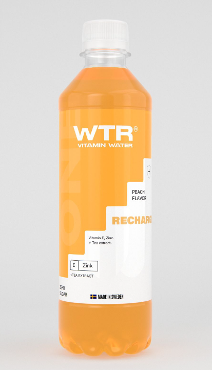 ONE WTR Recharge peach flavor | Vitamin E, Zinc, + Tea extract| zero sugar | 500 ml