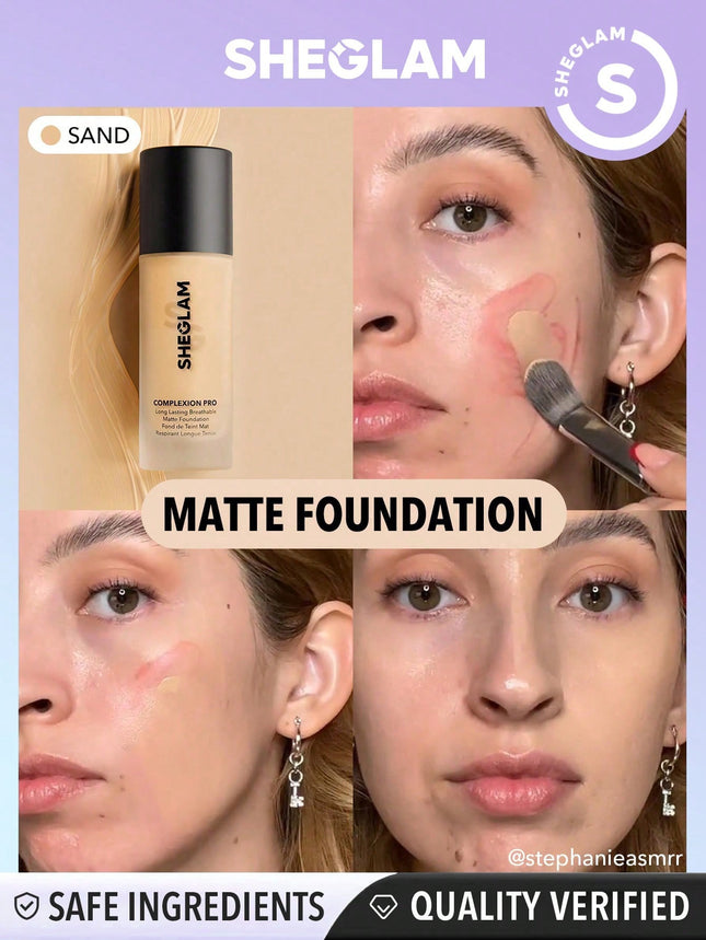 SHEGLAM Complexion Pro Long Lasting Breathable Matte Foundation-Sand