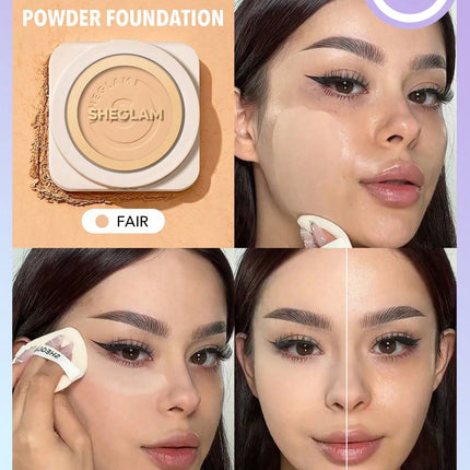 SHEGLAM Skin-Focus High Coverage Powder Foundation-Fair