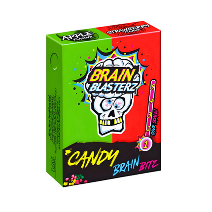 Brain Blasterz Bitz Apple and Strawberry Sour Candy – 45g