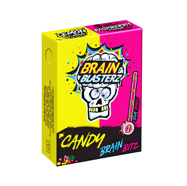 Brain Blasterz Bitz Sour Candy Lemon & Raspberry – 45g