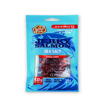 Wild Fish Jerky Salmon Dried Chips Sea Salt 30g