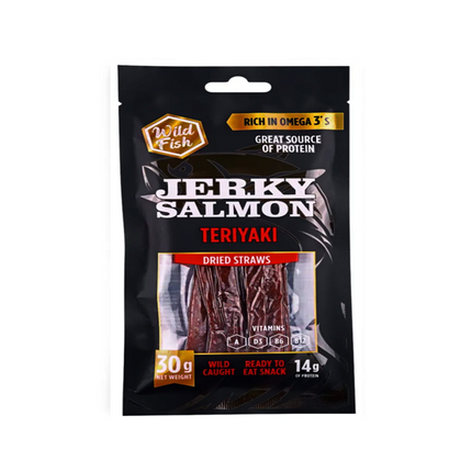 Wild Fish Jerky Salmon Dried Straws Teriyaki 30g