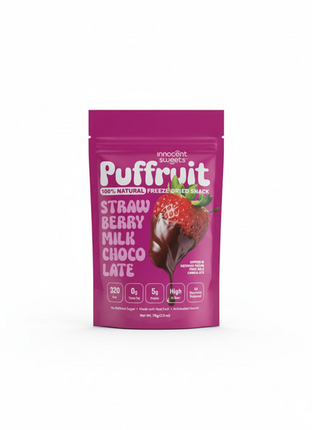 Innocent Sweets Puffruit Freeze Dries Strawberry Milk Chocolate. 75g