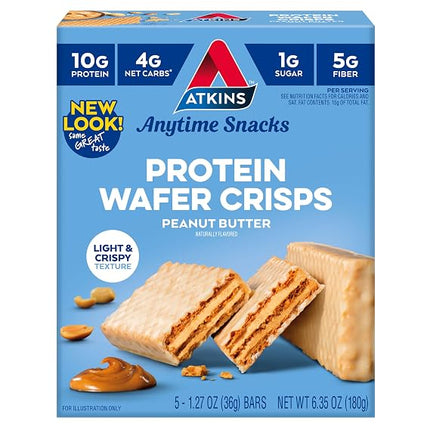 Atkins High Protein wafer Peanut butter 5 x 36g