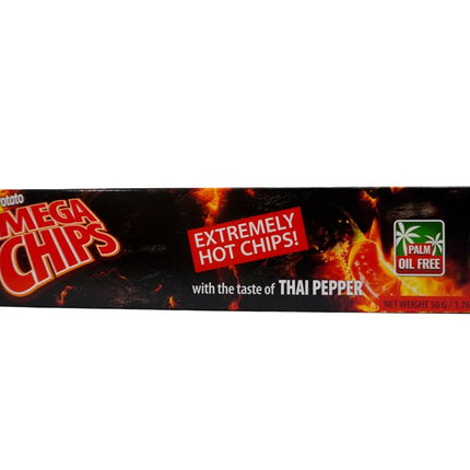 Mega Chips Natural Potato Chips With Thai pepper Flavor 50g