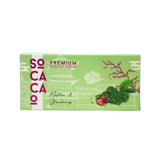 Socacao Matcha & Strawberry Chocolate 100g
