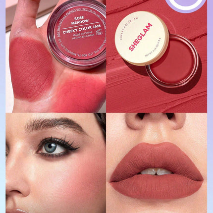 SHEGLAM Cheeky Color Jam-Rose Meadow Multi-Use Cream Blush Lip Cream