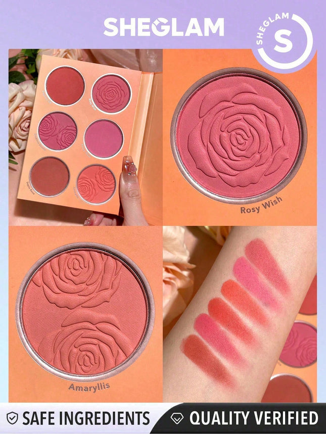 SHEGLAM Floral Flush Blush Palette 6-Color Pressed Powder Blush