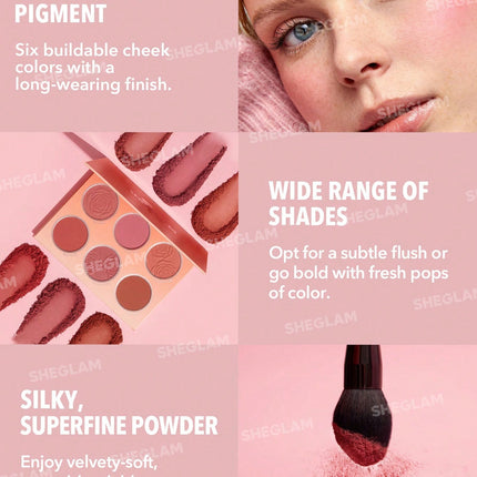 SHEGLAM Floral Flush Blush Palette 6-Color Pressed Powder Blush