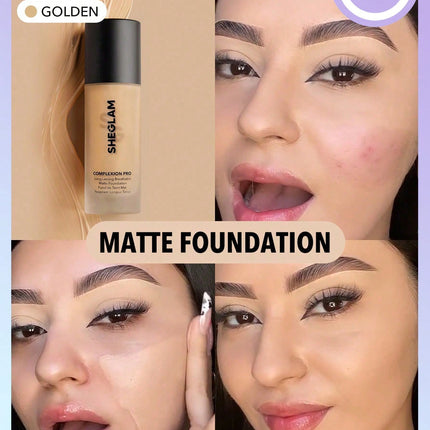 SHEGLAM Complexion Pro Long Lasting Breathable Matte Foundation-Golden