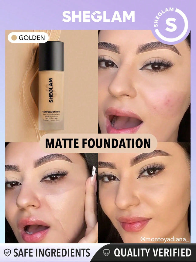 SHEGLAM Complexion Pro Long Lasting Breathable Matte Foundation-Golden