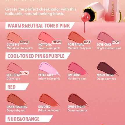 She Glam Color Bloom Liquid Blush Matte Finish Love Cake