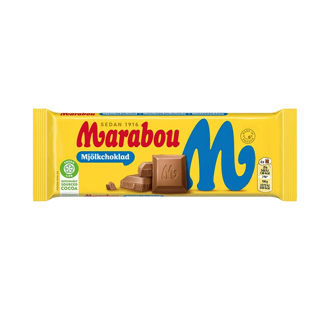Marabou Original Swedish Milk Chocolate Mjolkchoklad Bar