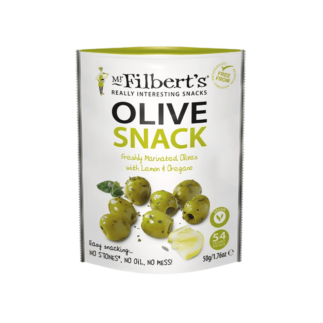 Mr. Filbert's Marinated Green Olives with Lemon
