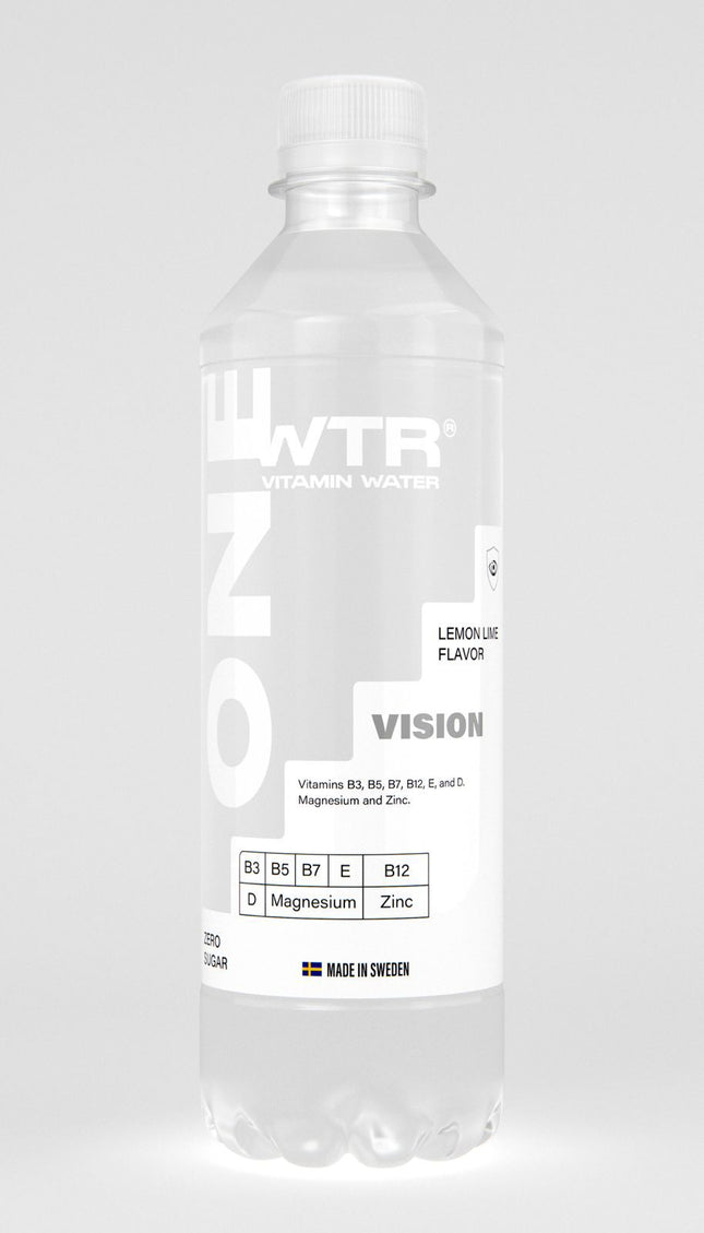 ONE WTR Vitamin Vision Lemon Lime Flavor | Zero Sugar with Vitamins B3, B5, B7, B12, D & E | Magnesium & Zinc.