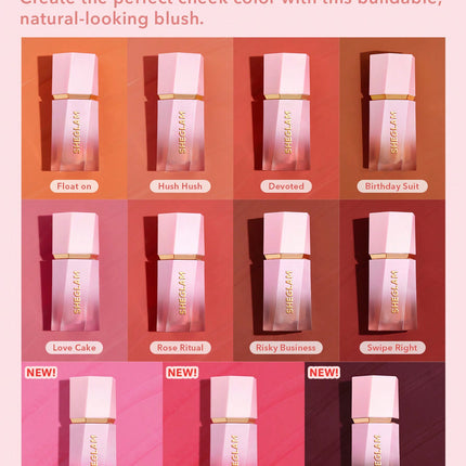 SHEGLAM Color Bloom Liquid Blush Matte Finish-Swipe Right Gel Cream Blush